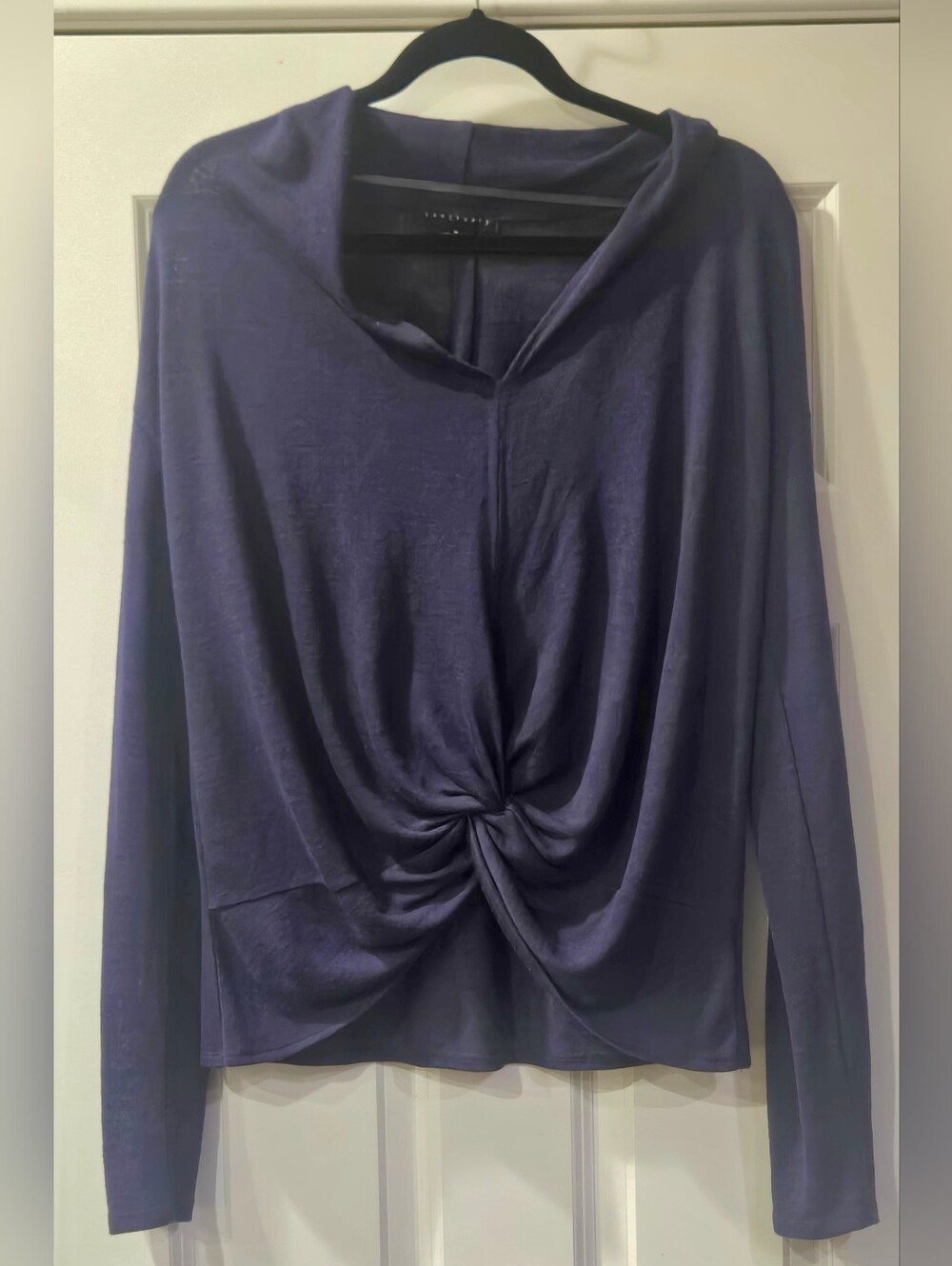 Sanctuary Purple Twist-Front Long Sleeve Top